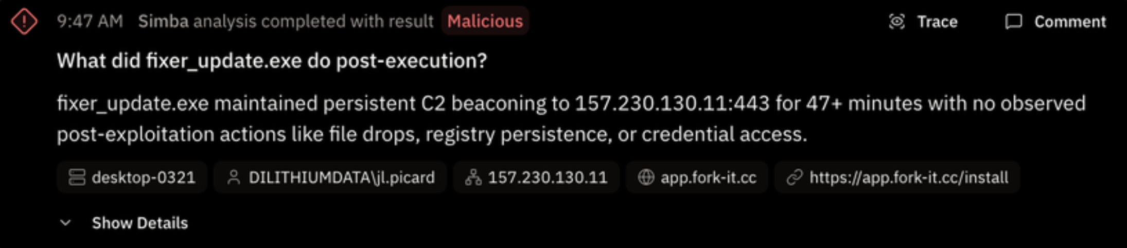 Analysis: ClickFix activity observed on desktop-0321